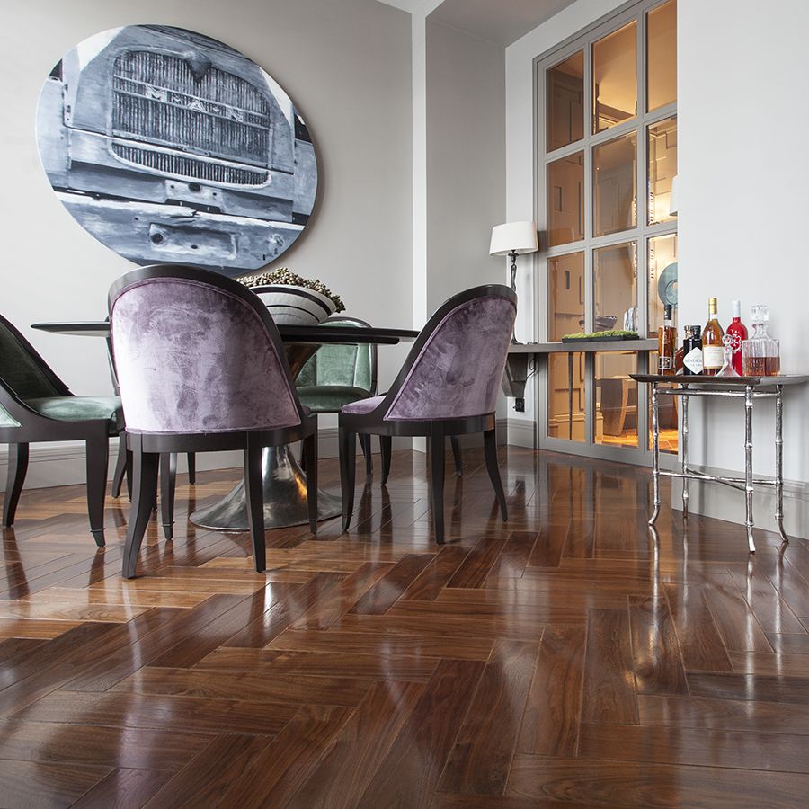 Ebony and Co project Herringbone Solid American Walnut Select Grade